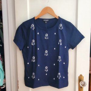 J.Crew Crystal-embellished crewneck T-shirt